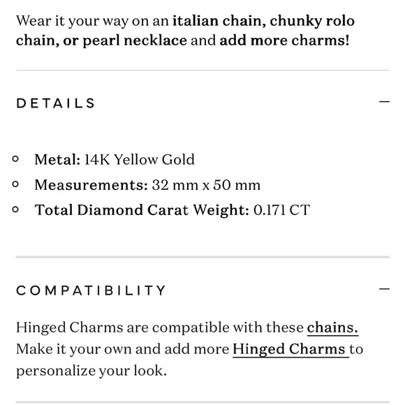 Adina Reyter Gold Heart Arrow Charm with Diamonds - Picture 7 of 12